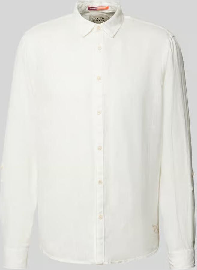 Scotch & Soda Heren Overhemden Linen Shirt With Roll-up Pink Heren - Foto 2