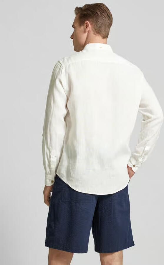 Scotch & Soda Heren Overhemden Linen Shirt With Roll-up Pink Heren - Foto 3