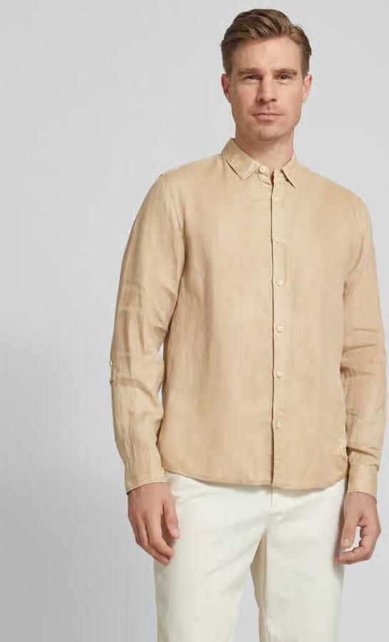 Scotch & Soda Overhemd Lange Mouw Scotch & Soda Linnen Overhemd Beige - Foto 5