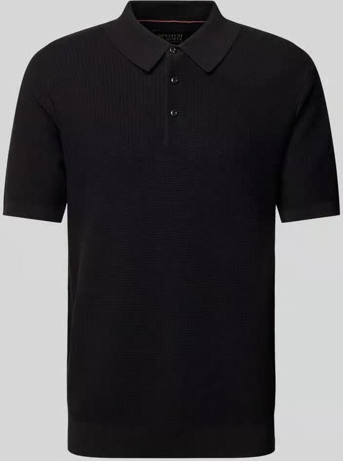Scotch & Soda Regular fit poloshirt met structuurmotief