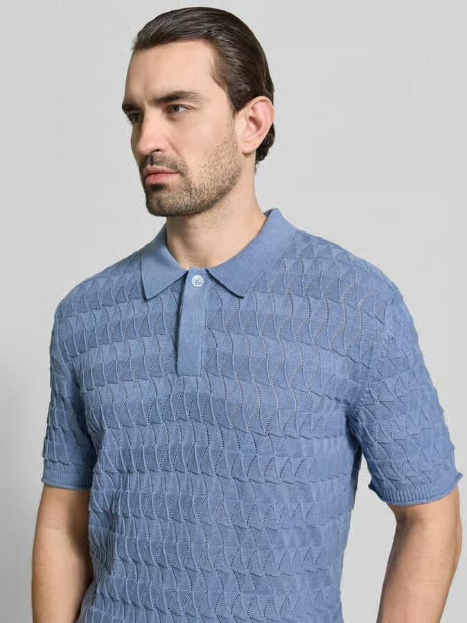 Scotch & Soda regular fit poloshirt met structuurpatroon