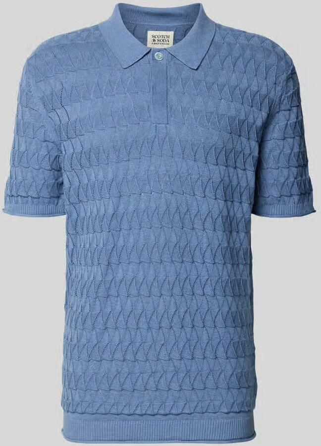 Scotch & Soda regular fit poloshirt met structuurpatroon - Foto 2