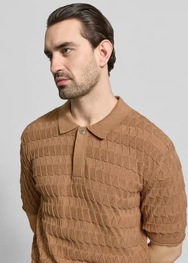 Scotch & Soda regular fit poloshirt met structuurpatroon