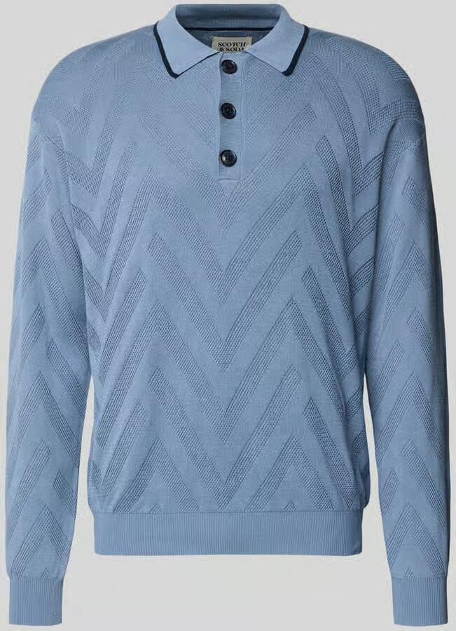 Scotch & Soda Regular fit shirt met lange mouwen in gebreide look