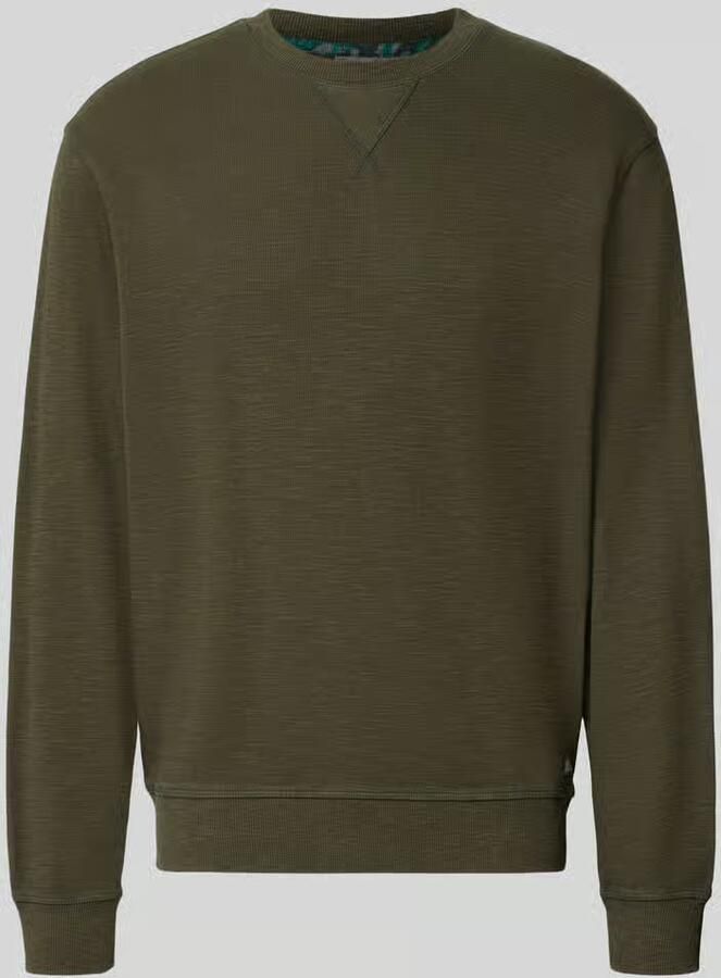 Scotch & Soda regular fit gemêleerde sweater donkergroen