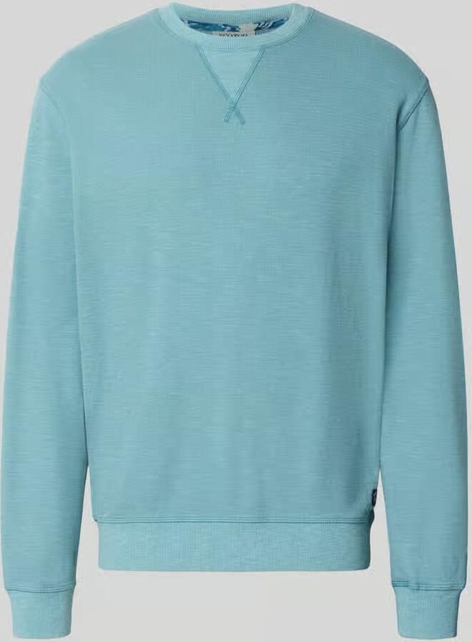 Scotch & Soda regular fit gemêleerde sweater adriatic blauw