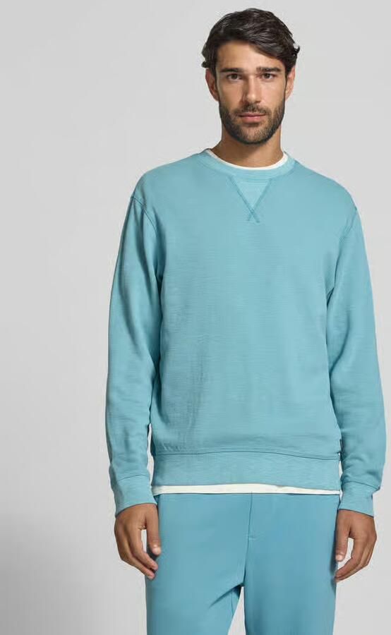 Scotch & Soda regular fit gemêleerde sweater adriatic blauw - Foto 6