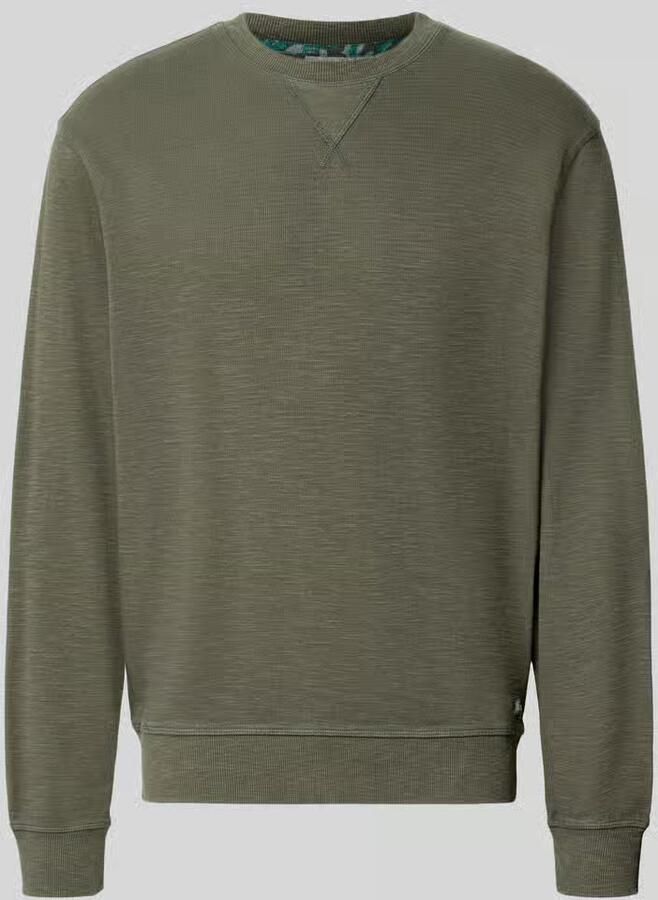 Scotch & Soda regular fit gemêleerde sweater donkergroen - Foto 4