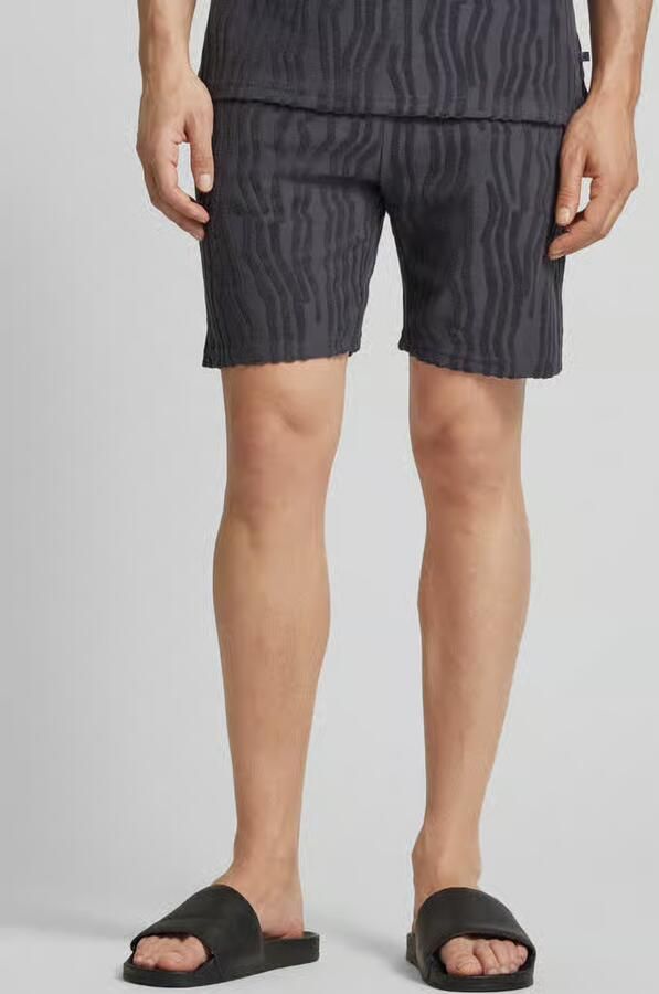 Scotch & Soda Regular fit sweatshorts met structuurmotief - Foto 2