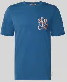 Scotch & Soda regular fit T-shirt met print blauw - Foto 4