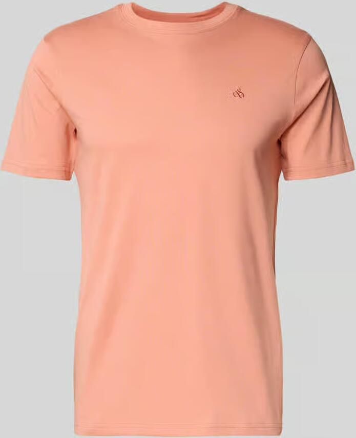 Scotch & Soda Regular fit T-shirt met logostitching