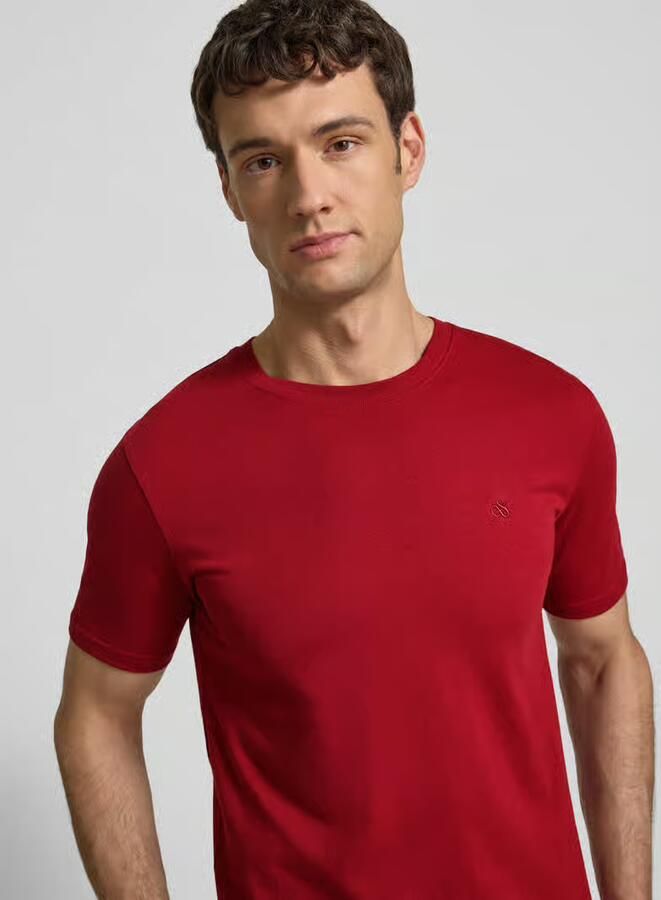 Scotch & Soda Regular fit T-shirt met logostitching - Foto 2