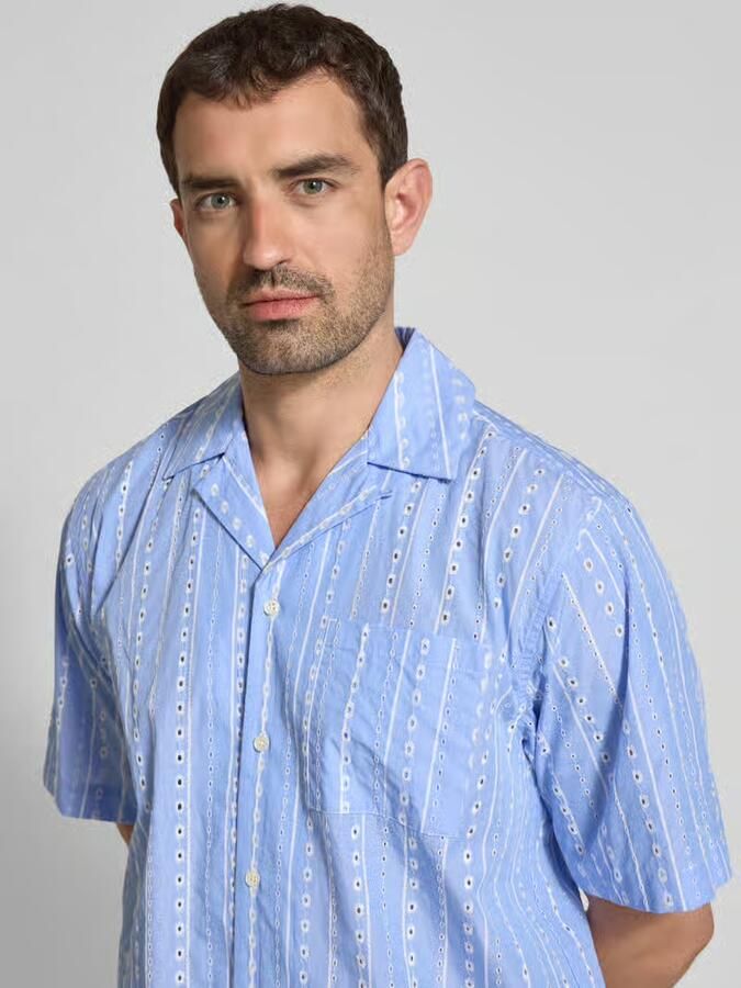 Scotch & Soda Regular fit vrijetijdsoverhemd met broderie anglaise - Foto 2