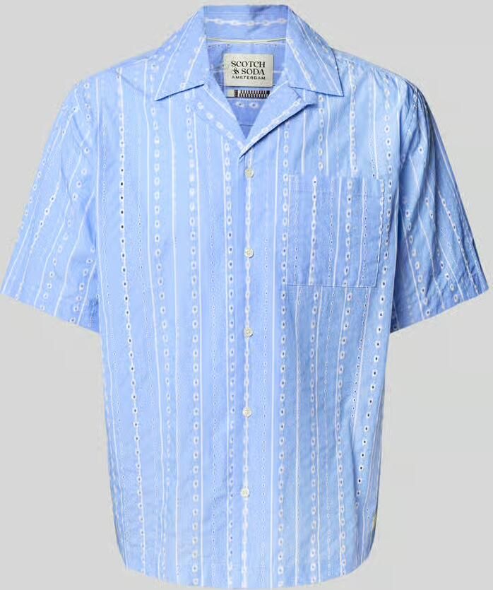 Scotch & Soda Regular fit vrijetijdsoverhemd met broderie anglaise
