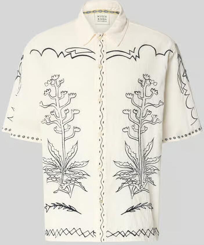 Scotch & Soda regular fit vrijetijdsoverhemd met kentkraag en stitchings - Foto 2