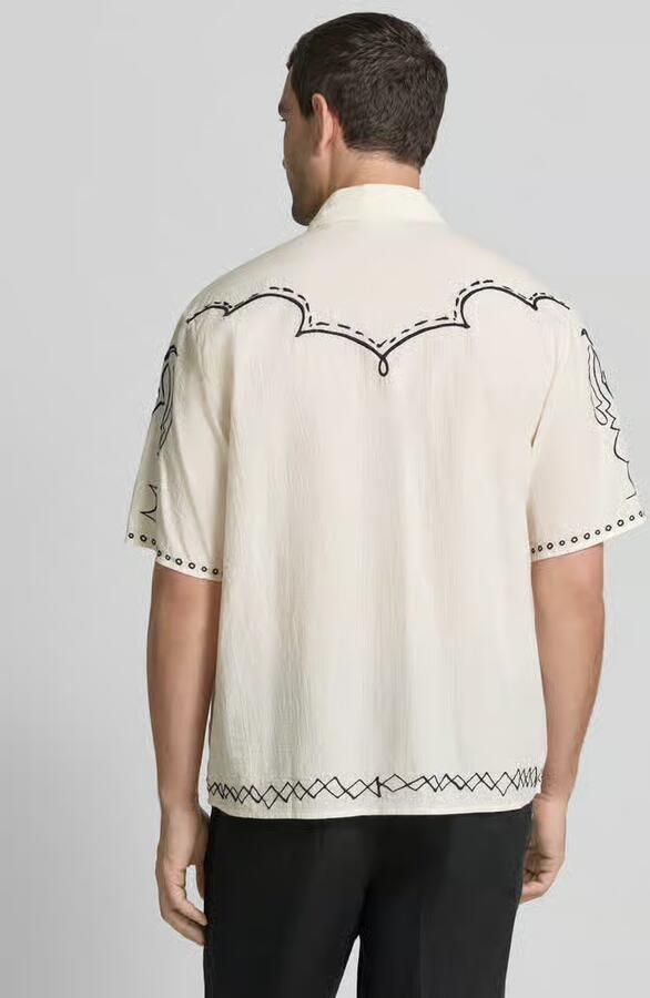 Scotch & Soda regular fit vrijetijdsoverhemd met kentkraag en stitchings - Foto 2