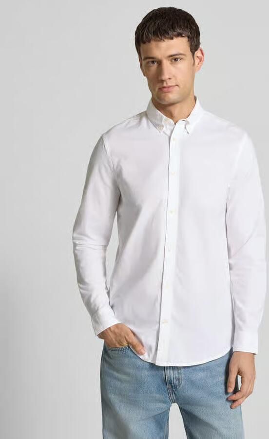 Scotch & Soda Overhemd Lange Mouw Scotch & Soda Core Oxford Overhemd Wit - Foto 11