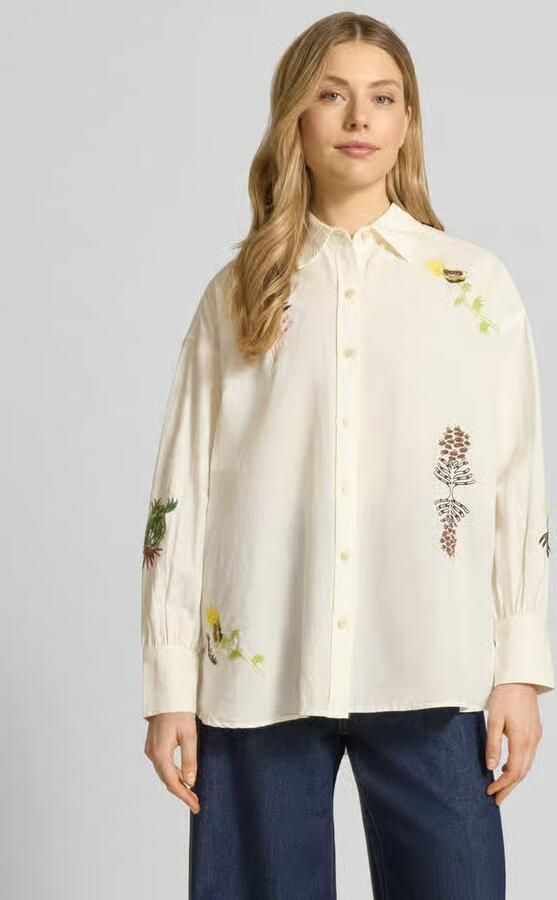 Scotch & Soda relaxed fit blouse met stikselafwerkingen - Foto 3