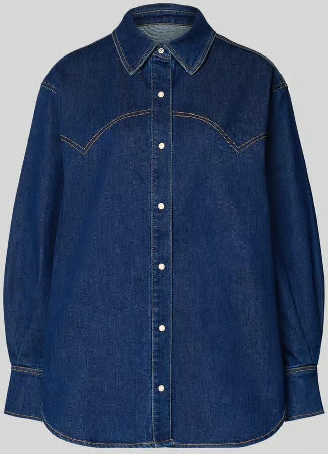 Scotch & Soda Relaxed fit jeansblouse met knoopsluiting