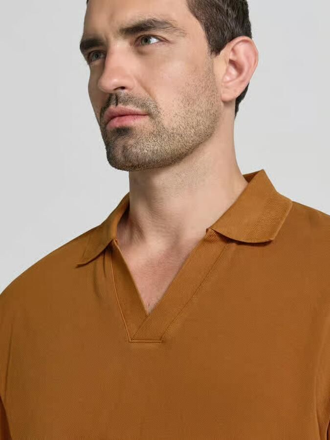 Scotch & Soda relaxed fit poloshirt in piqué-look