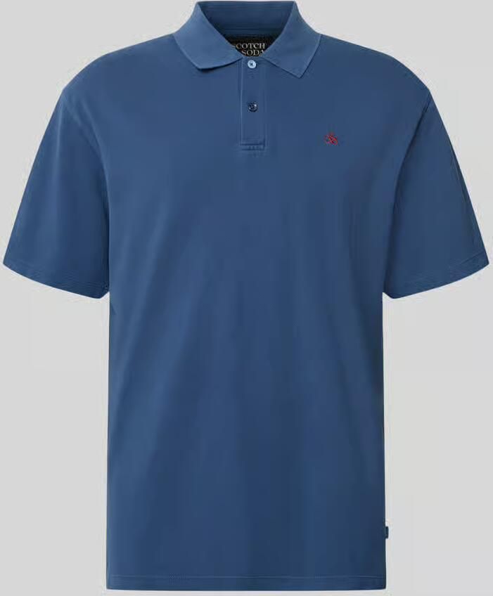 Scotch & Soda relaxed fit poloshirt met gestikt logo