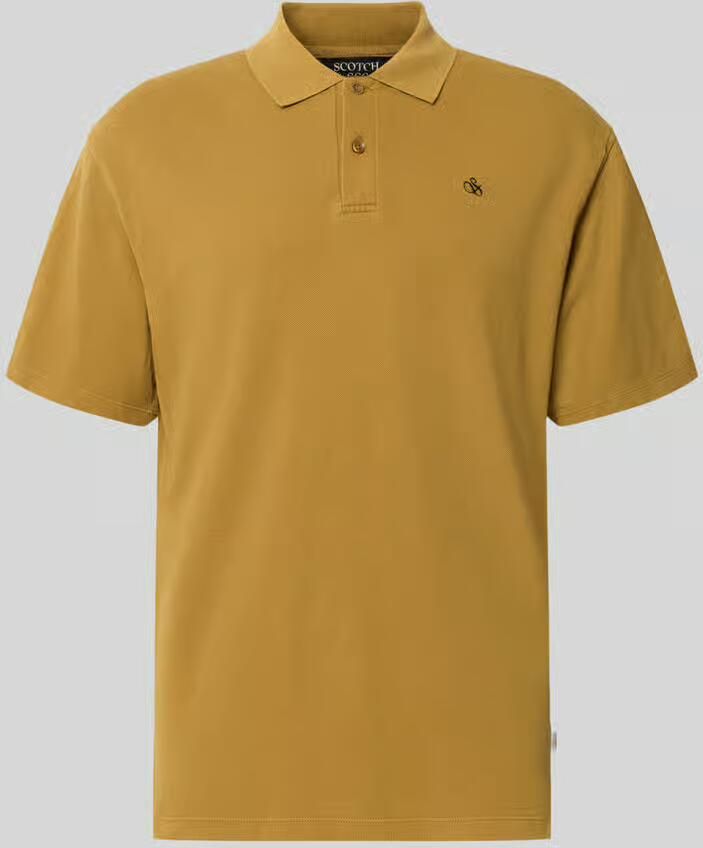 Scotch & Soda relaxed fit poloshirt met gestikt logo
