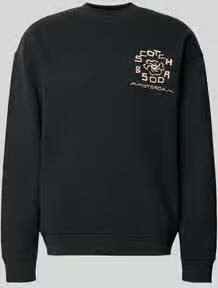 Scotch & Soda sweat relaxed fit sweater met backprint zwart - Foto 3