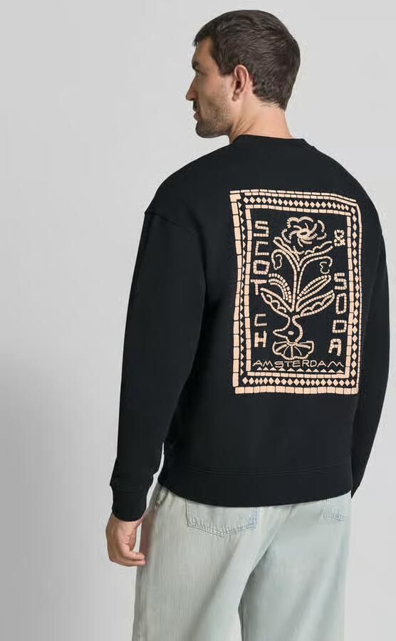 Scotch & Soda sweat relaxed fit sweater met backprint zwart - Foto 5