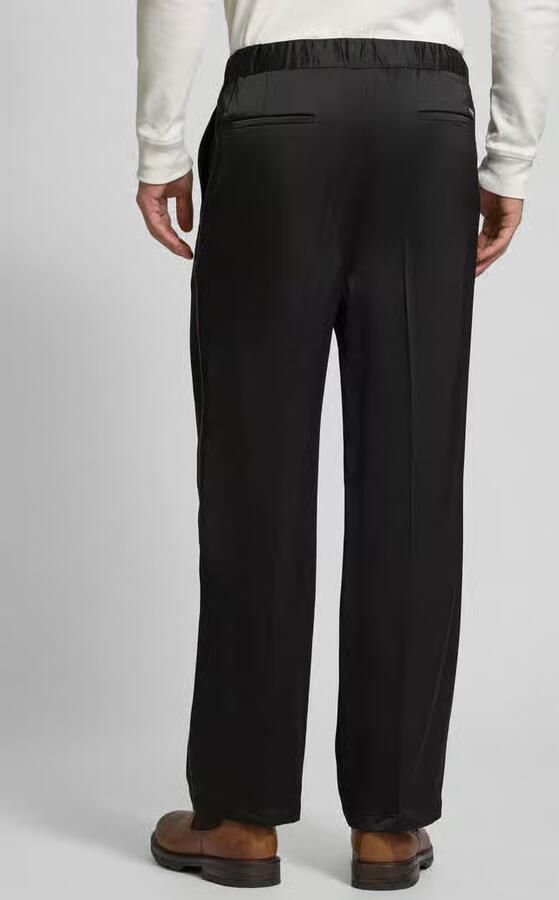 Scotch & Soda Relaxed fit stoffen broek met labelpatch