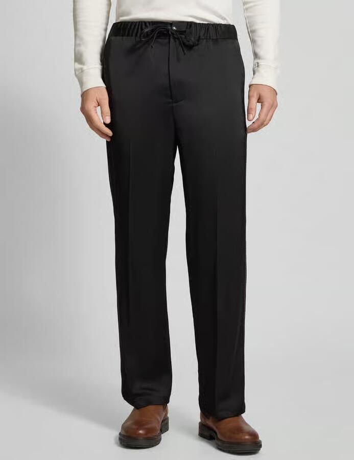 Scotch & Soda Relaxed fit stoffen broek met labelpatch - Foto 2
