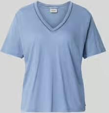 Scotch & Soda relaxed fit T-shirt van linnenmix met V-hals