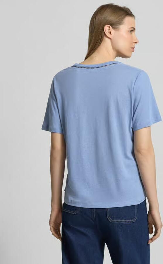 Scotch & Soda relaxed fit T-shirt van linnenmix met V-hals - Foto 3
