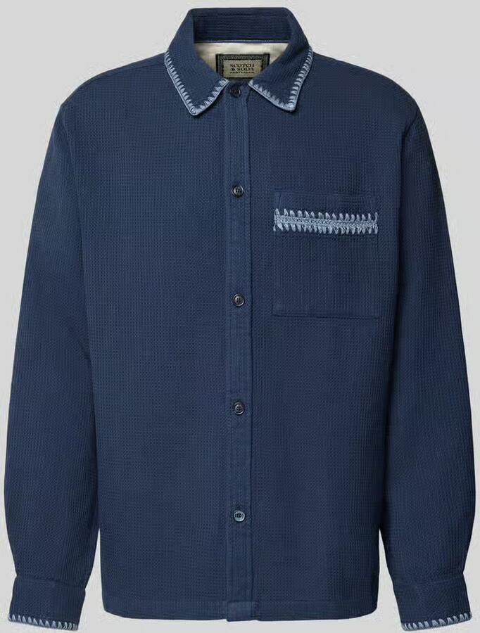 Scotch & Soda relaxed overhemdjack met structuurpatroon - Foto 2