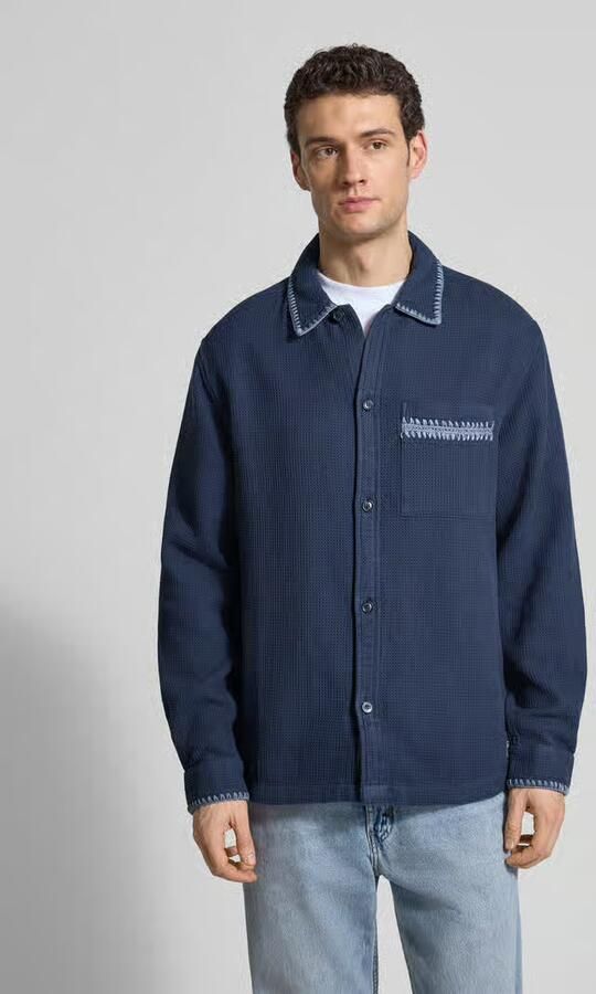 Scotch & Soda relaxed overhemdjack met structuurpatroon - Foto 2