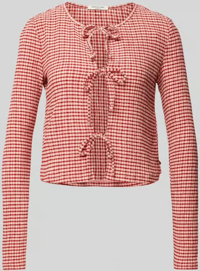 Scotch & Soda Shirt met lange mouwen en vetersluiting - Foto 2