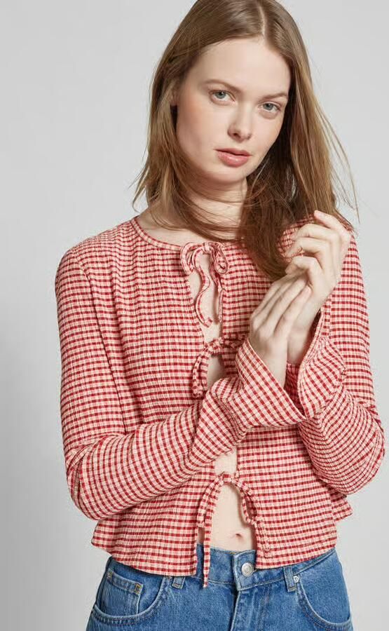 Scotch & Soda Shirt met lange mouwen en vetersluiting