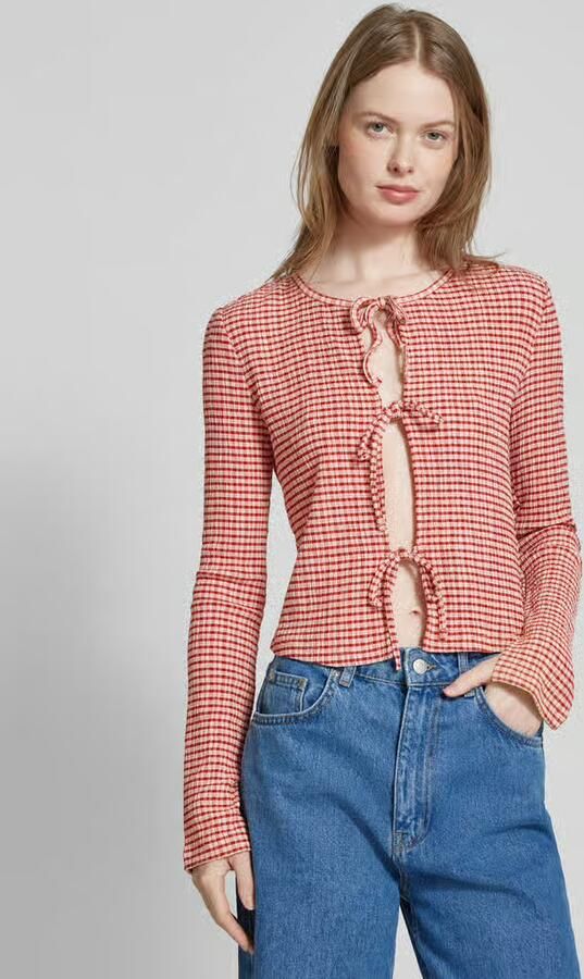 Scotch & Soda Shirt met lange mouwen en vetersluiting - Foto 4