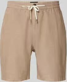 Scotch & Soda Shorts van een katoen-linnenmix met elastische tailleband