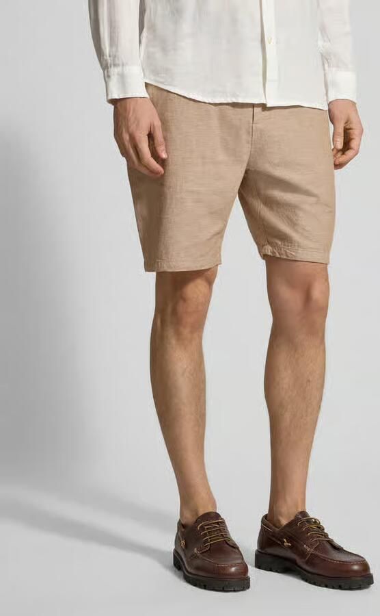 Scotch & Soda Shorts van een katoen-linnenmix met elastische tailleband - Foto 2