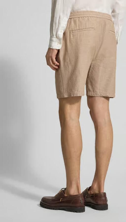 Scotch & Soda Shorts van een katoen-linnenmix met elastische tailleband - Foto 3