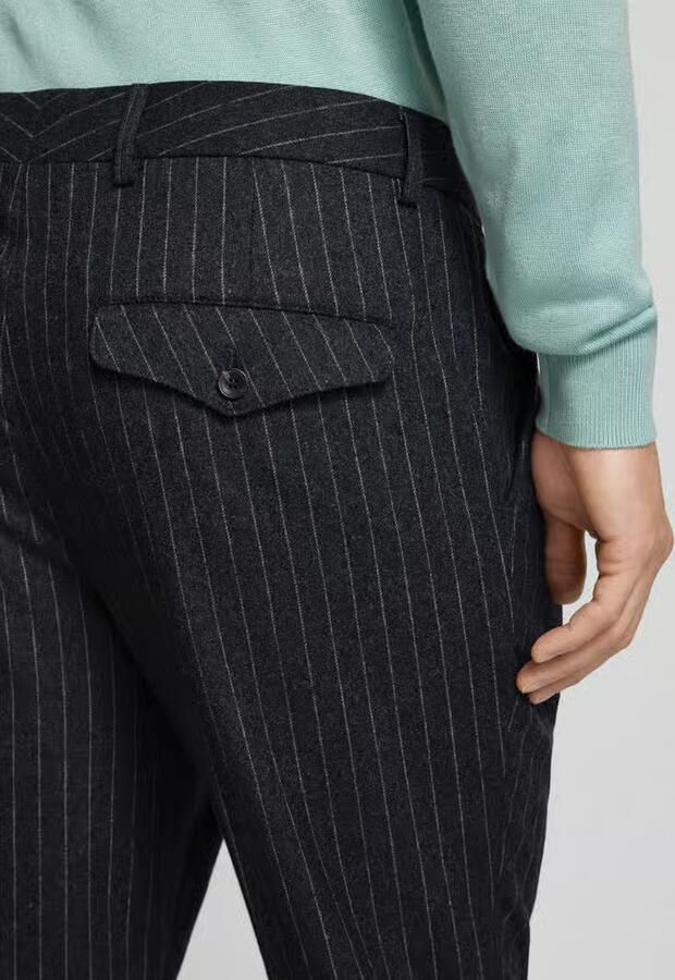 Scotch & Soda Slim fit broek met bandplooien