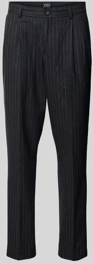 Scotch & Soda Slim fit broek met bandplooien - Foto 2