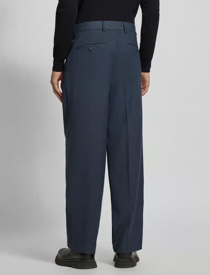 Scotch & Soda Straight fit stoffen broek met persplooien