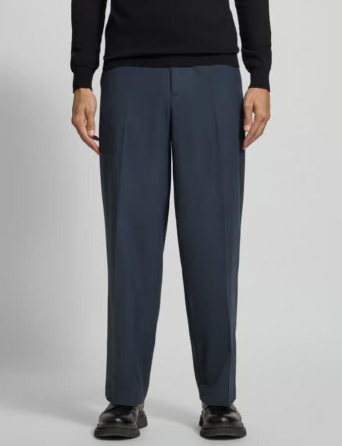 Scotch & Soda Straight fit stoffen broek met persplooien - Foto 2