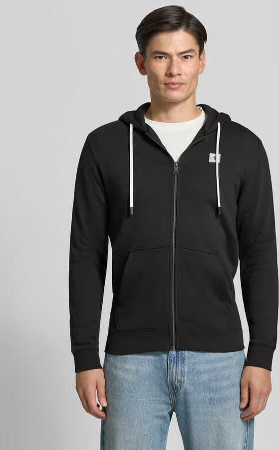 Scotch & Soda Sweatjack met logopatch en kangoeroezak - Foto 3
