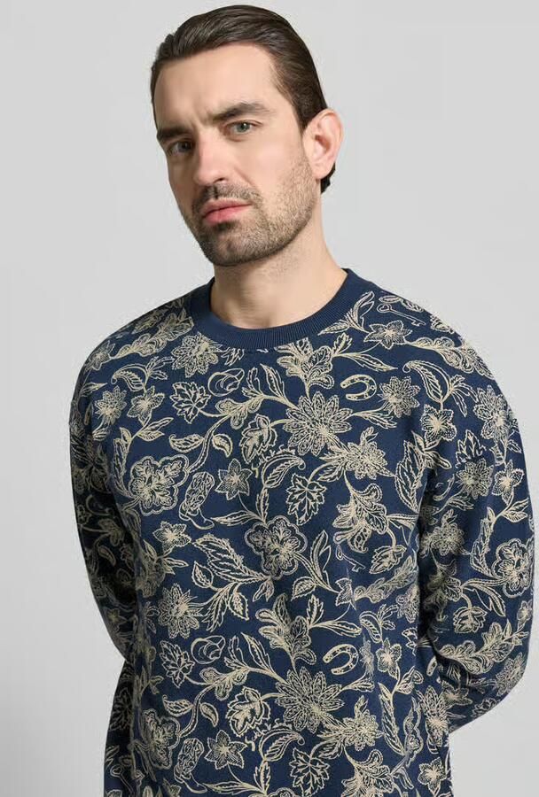 Scotch & Soda sweatshirt in all-over look met ronde hals - Foto 3