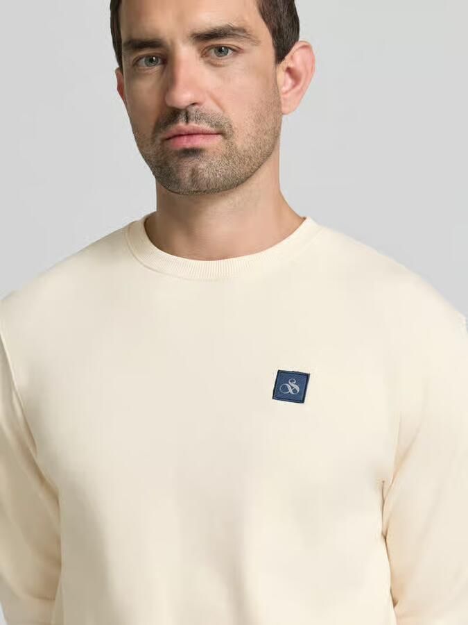 Scotch & Soda sweatshirt met labelbadge en ronde hals