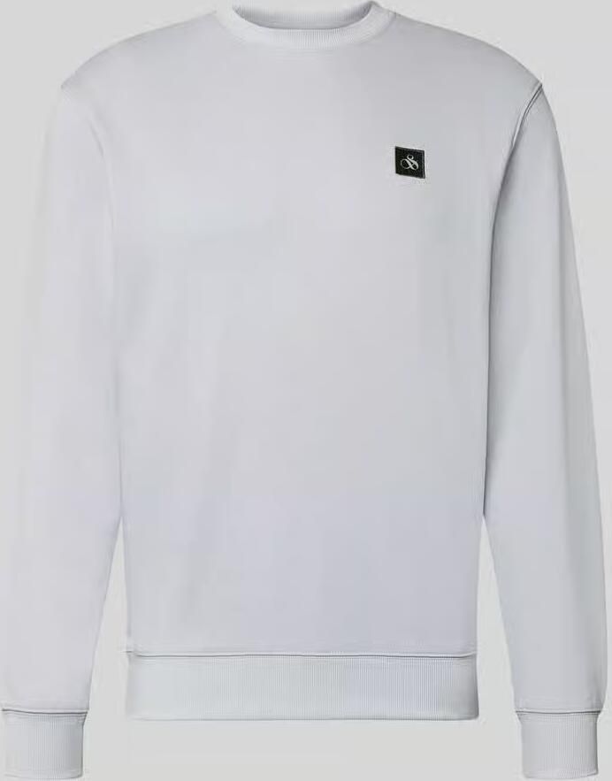 Scotch & Soda regular fit sweater met logo lichtgrijs