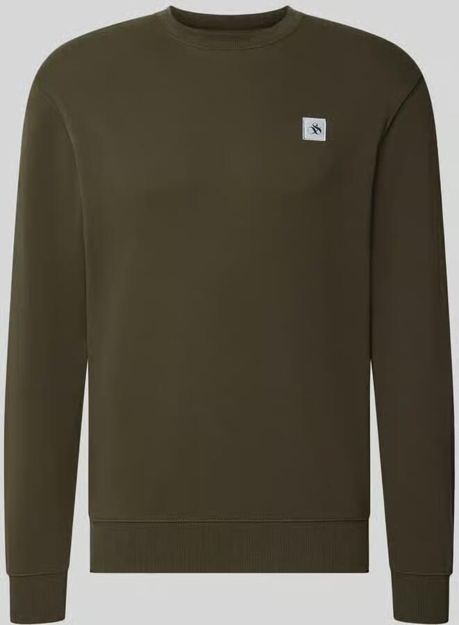 Scotch & Soda regular fit sweater donkergroen