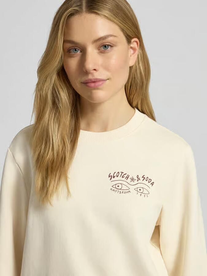 Scotch & Soda Sweatshirt met labelprint en ronde hals - Foto 2